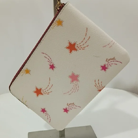 Coach Cream Wristlet with Colorful Star Design EUC - Picture 3 of 6